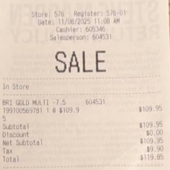 Steve Madden BRI Gold Multi Slingback Heels - Picture 8 of 8